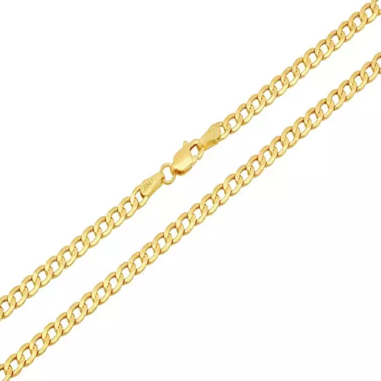 BRAND NEW 10k Yellow Gold 2mm-7.5mm Cuban Curb Link Chain Necklace16"-30" Hollow