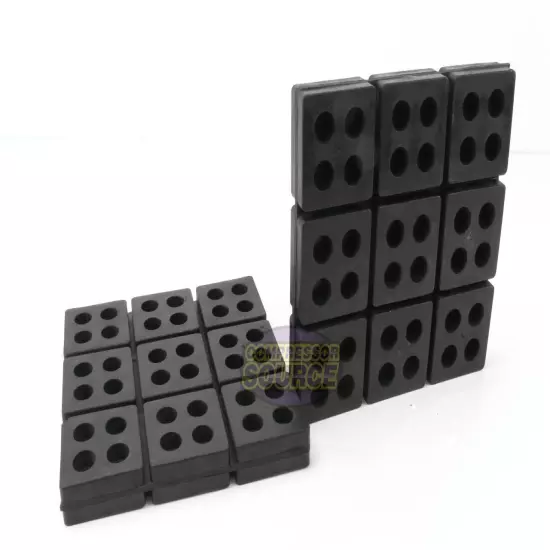 2 Pack ﻿﻿Anti Vibration Pad Isolation Dampener All Rubber Heavy Duty ﻿6x6x3/4"