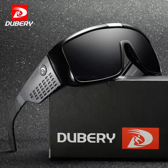 DUBERY Large Frame Sport Sunglasses Men Oversize Cycling Windproof Goggles New 