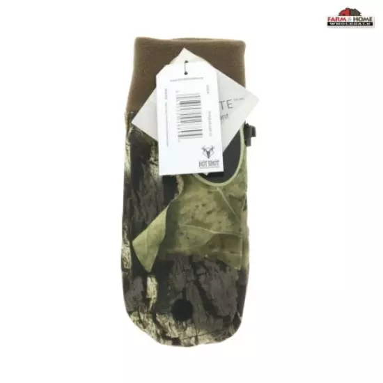 Hot Shot Mossy Oak Camo Pop Top Hunting Gloves Mittens ~ Size Medium ~ New