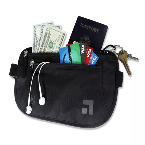 Travel Money Belt RFID Blocking Waterproof Waist Bag Fanny Pack Hidden Wallet