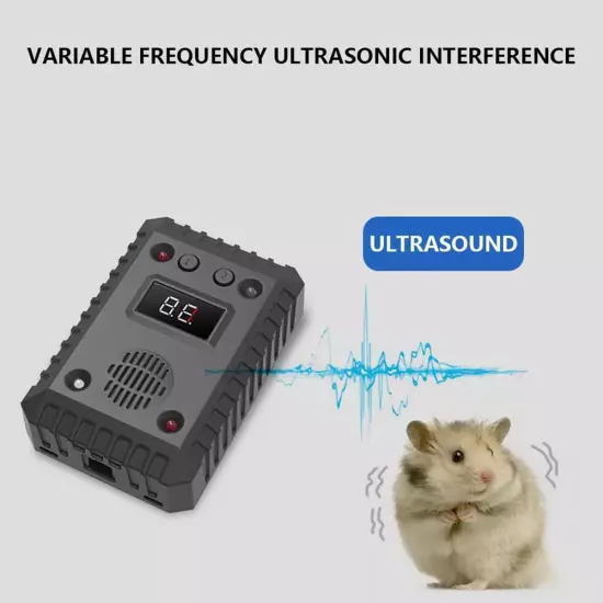 Black Powered Rat Deterrent Keep Mice Away From Car Ultrasonic Rats Repellent яχ