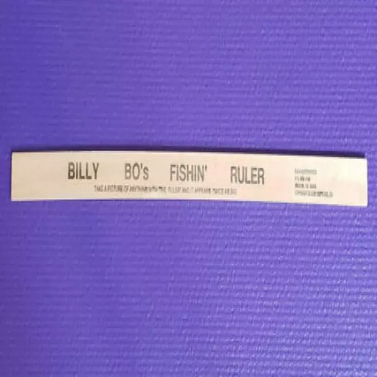 Vintage Billy Bo's Fishing Ruler, Fisherman Joke Gag Novelty Gift, Wood Ruler