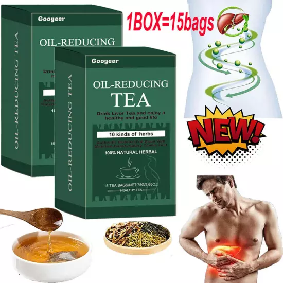 Oil-Reducing Tea-10 Herbal with Excellent Formula, Oil Cleansing Tea for Liver