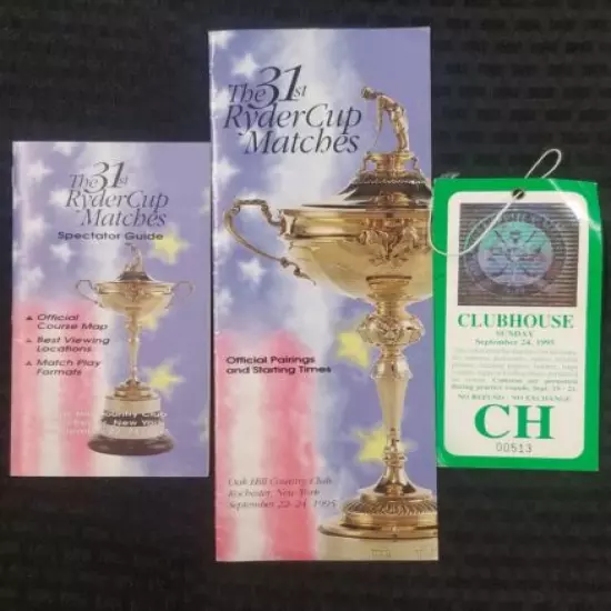 1995 Ryder Cup and 1980 62nd PGA Championship, Oak Hill, Rochester, NY Programs