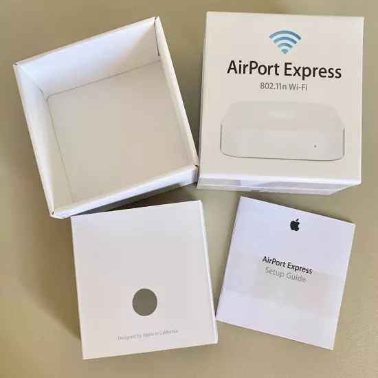 Apple Airport Express EMPTY BOX with SET UP GUIDE excellent condition