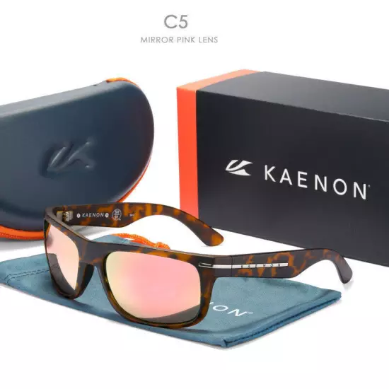 Original Kaenon Polarized Sunglasses TR90 Men and Women Mirrored lens UV400-0616