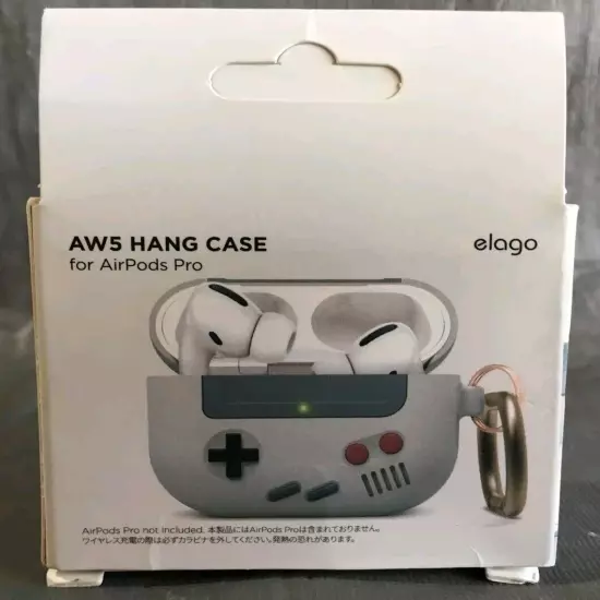 AirPods Pro Case - Elago® AW5 Case [Light Grey] Nintendo Theme With Carabiner