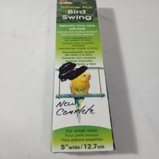 Bird Swing Plus Trimmer Naturally Trims Nails And Beak Of Pet NIB