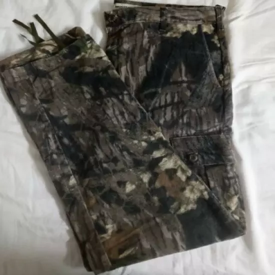 Mossy Oak Hunting Gear Men's Size 38W Color Camo Pockets Heavy Duty Sport Pants