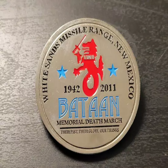 White Sands Missile Range Death March Military challenge coin 2011 Bataan 