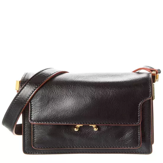 Marni Trunk Mini Leather Shoulder Bag Women's Black