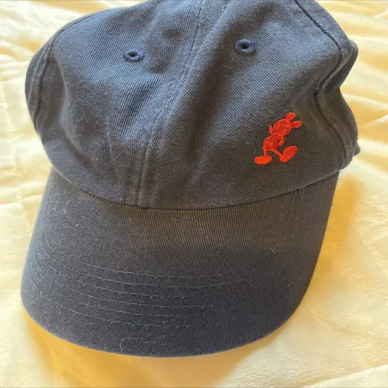 Disney Parks Mickey Mouse Mini Logo Strap Back Dad Hat Adjustable Cap