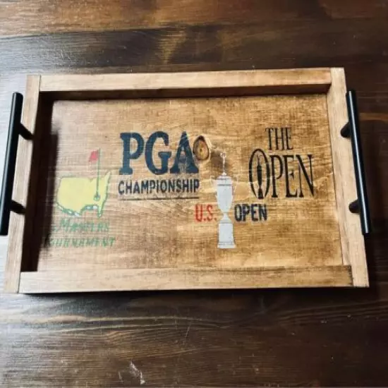 New Masters, US Open, PGA, Open Championship Golf Drink / Ottoman Tray 17" x 9"