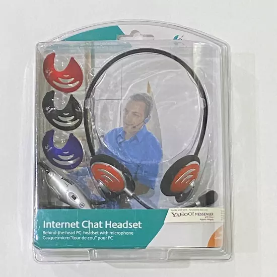 Logitech Internet Chat Headset Behind the Head Multicolored Computer New