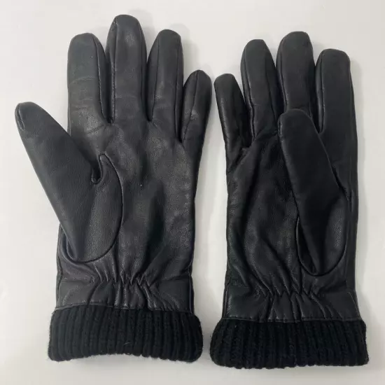 Wilsons Leather Women's Black Gloves Fleece Lined Size MEDIUM