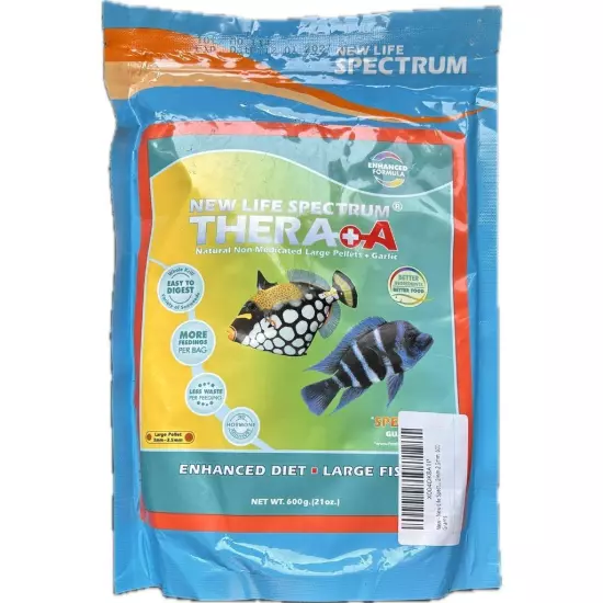 New Life Spectrum Thera+A Large Pellet Sinking Pellet 600g Fish Food All Natural