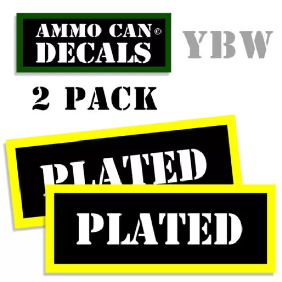 Plated Ammo Label Decals Ammunition Organizing Stickers decals - 2 Pack BLYW