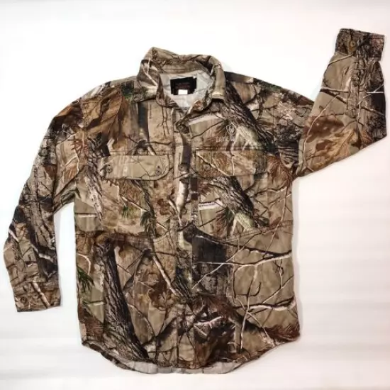 Game Winner Boys Size M Shirt Camouflage Hunting Pullover Button down Youth