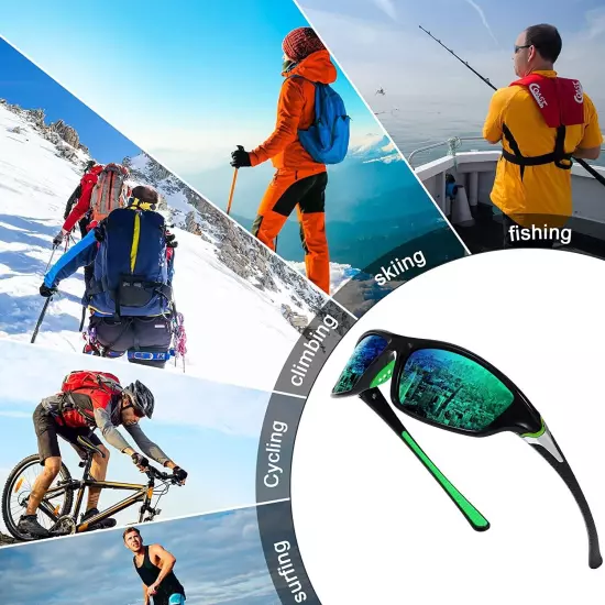 Photochromic Polarized Sports Sunglasses Men Fishing Driving Cycling Sun Glasses