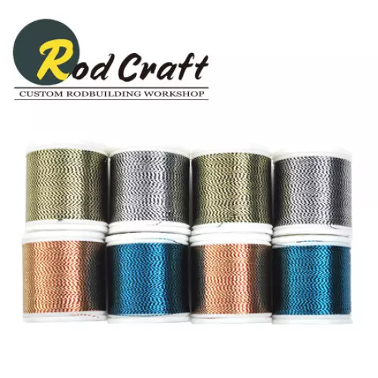 Lot of 8ea - Rodcraft Wrapping 2tone Metallic Thread D 100yd (WK-008)