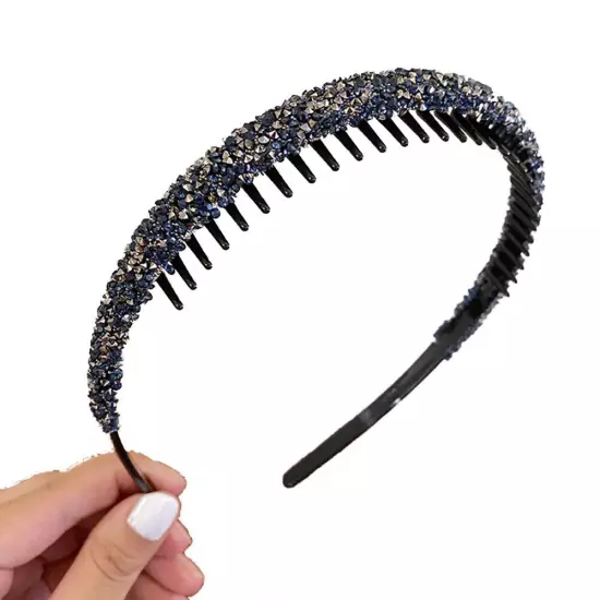 Women Rhinestones Antislip Hairband For Women Crystal Headband Hair Band Hoop