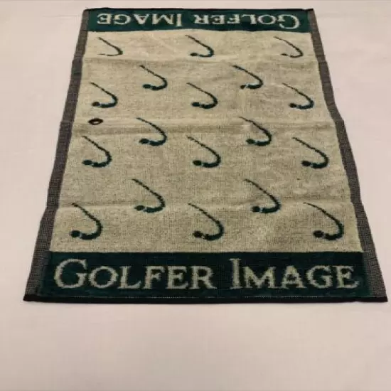 VTG GOLF TOWEL SIR CHRISTOPHER HATTON FOR GOLFER IMAGE GREEN NWOT