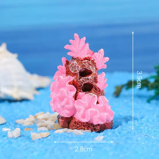 Mini Resin Simulated Coral Seaweed Aquarium Decoration Craft Micro Landscape