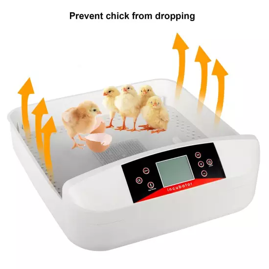 Auto 56 Egg Hatching Incubator Birds Chicken Pet Egg LED Light Pigeons Geese