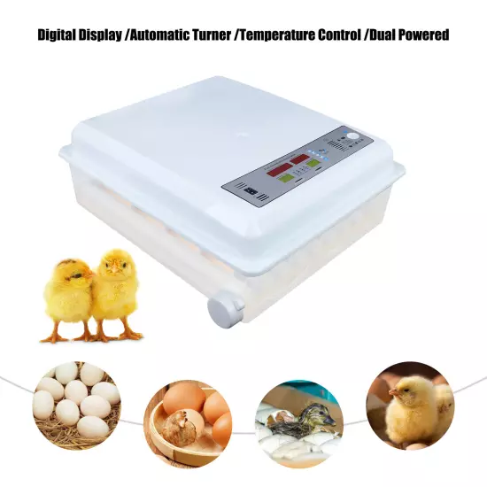 64 Digital Eggs Incubator Egg Hatcher With Temperature Control Automatic Turner