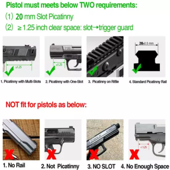 Compact USB Rechargeable Green Laser Sight For Pistol Glock17 19 Taurus G2C G3C