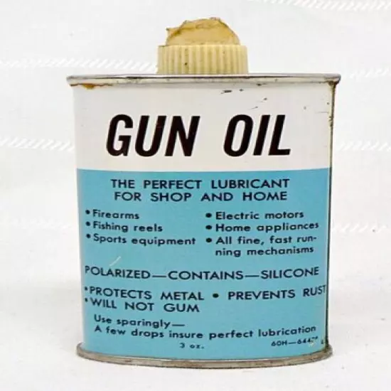 VINTAGE WESTERN FIELD 3OZ SIZE GUN OIL TIN CAN