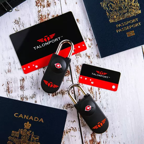 Keyless TSA Approved Luggage Locks with Card Keys & No Combo to Forget (2 Pack)