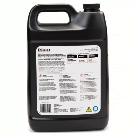 Ridgid 70830 Pipe Thread Cutting Oil 1 gal, Can, Black