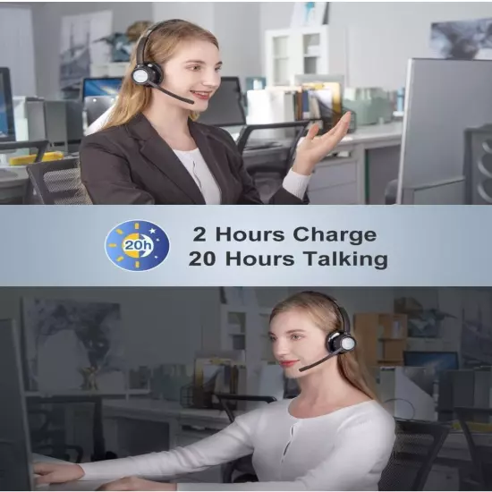 Wireless Office Headset Compatible With All Kinds Of Mobile Devices And Computer