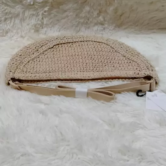 Uniqlo, Round Mini Crochet bag NATURAL / BEIGE Brand New From Japan