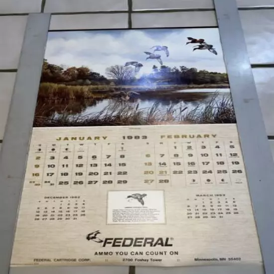 1983 Federal Cartridge Co Ammunition Minneapolis Advertising Calendar MAASS