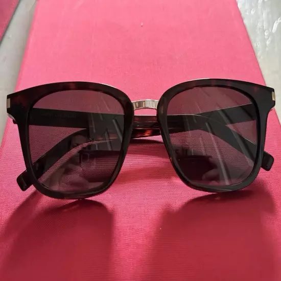 Saint Laurent SL 341 Sunglasses Color 002 Havana Size 51