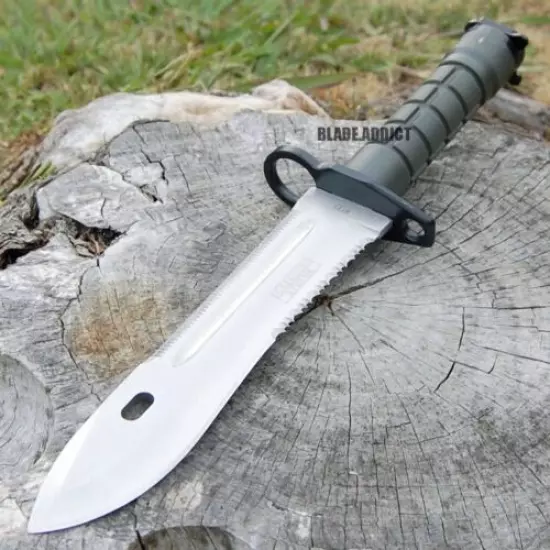 13.5" Bayonet US Military Tactical Combat Hunting Knife Survival Rambo Army GN