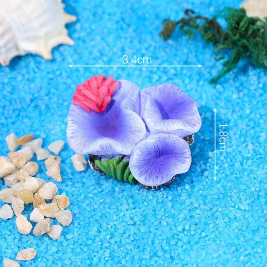 Mini Resin Simulated Coral Seaweed Aquarium Decoration Craft Micro Landscape Sn