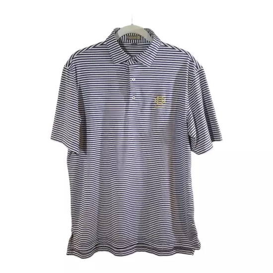 Peter Millar Summer Comfort Short Sleeve Striped Performance Golf Polo Men's M