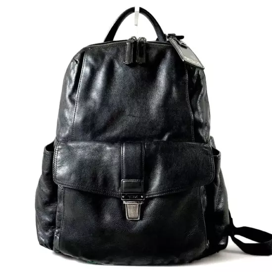 Rare Tumi Beacon Hill Backpack All Leather Black