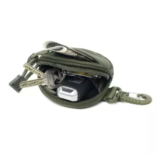 Tactical Key Bag Coin Purse Small Molle Pouch Outdoor EDC Belt Waist Pack Green