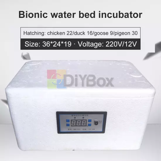 22/42 Egg Incubator Temperature Control Automatic Foam Bionic Egg Incubator Tool