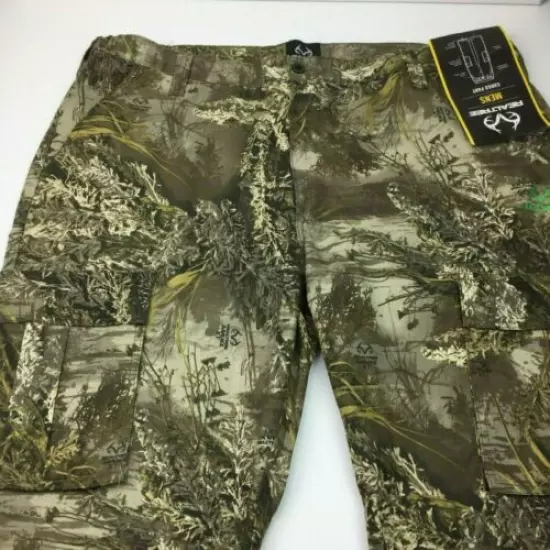 Realtree Max-1 XT Mens Hunting Cargo Camo Pants Draw Cord Size 3XL XXXL 48-50