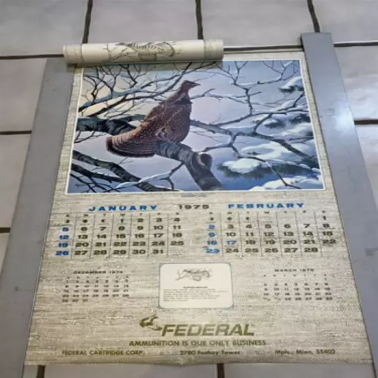 1975 Federal Cartridge Co Ammunition Minneapolis Advertising Calendar MAASS