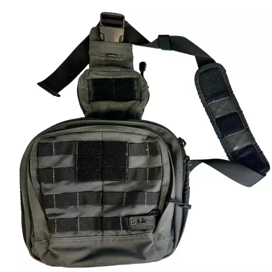 5.11 Tactical Rush MOAB 6 Sling Pack, 11L Double Tap, Gray Black 56963 Pre-owned