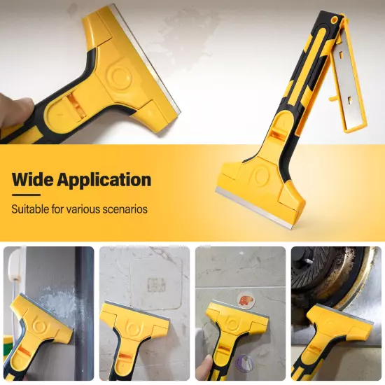 Razor Blade Scraper Tool Wall Paint Window Glass Scraper with Extra Razor Blades