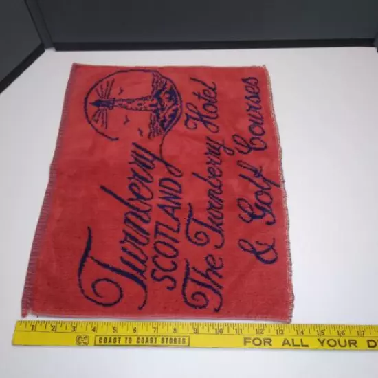 Vintage Scotland Turnberry Hotel and Golf Course Red Blue Golf Bag Towel