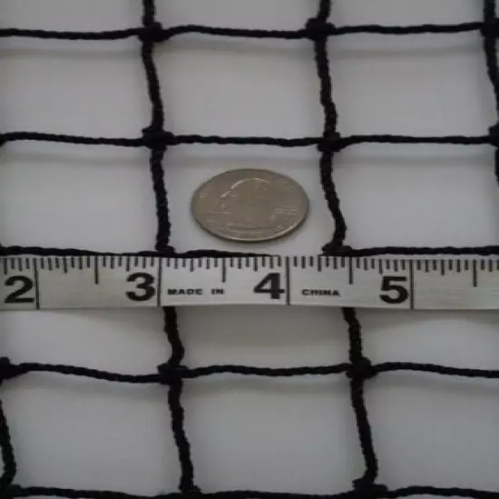  20' X 20' Black Square Nylon Lacrosse Impact Netting 1 1/2" #30 Hockey Net